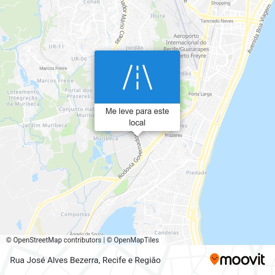 Rua José Alves Bezerra mapa