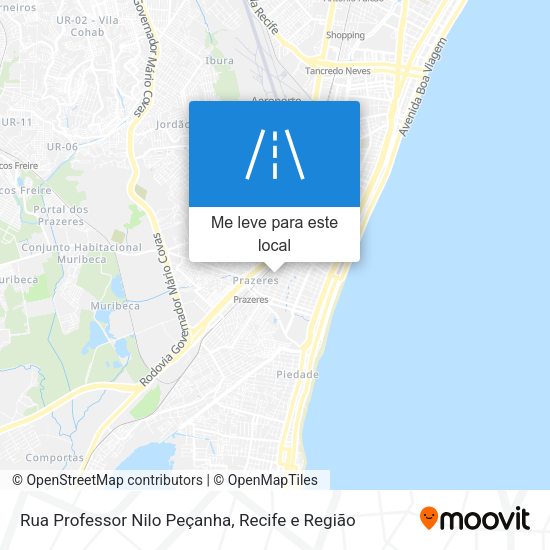 Rua Professor Nilo Peçanha mapa