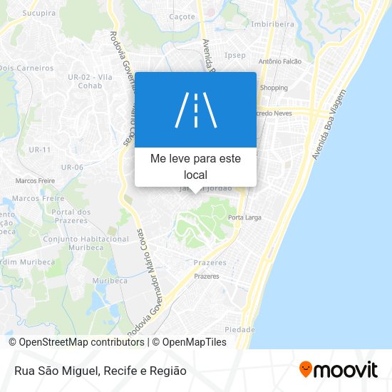 Rua São Miguel mapa