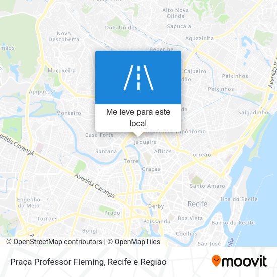 Praça Professor Fleming mapa