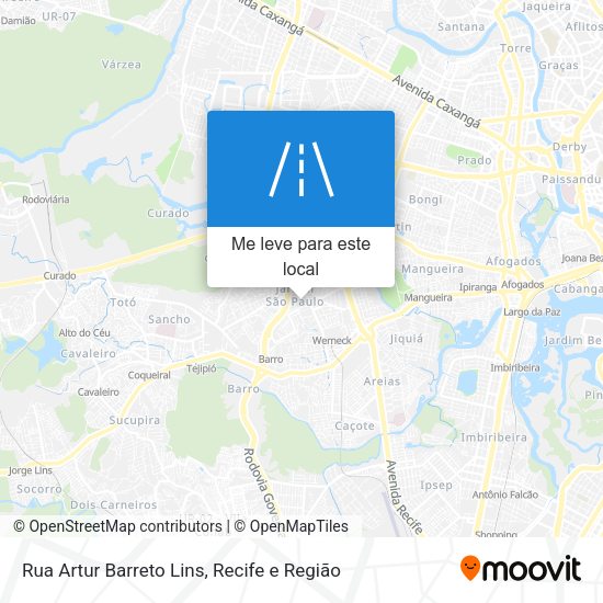 Rua Artur Barreto Lins mapa