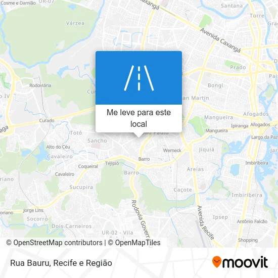 Rua Bauru mapa