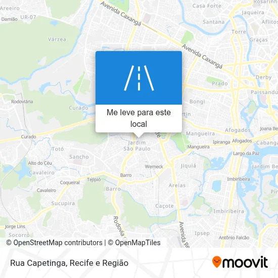 Rua Capetinga mapa
