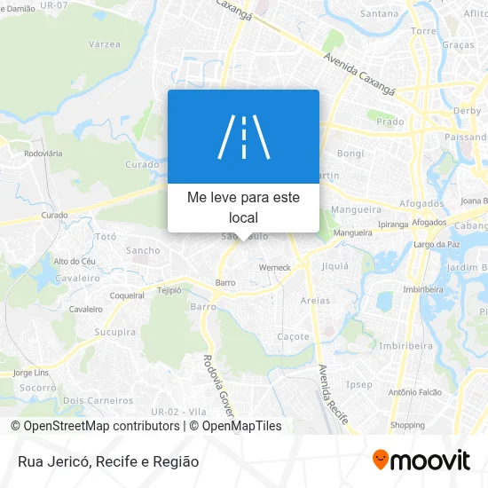 Rua Jericó mapa