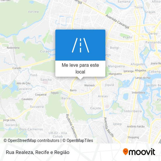 Rua Realeza mapa
