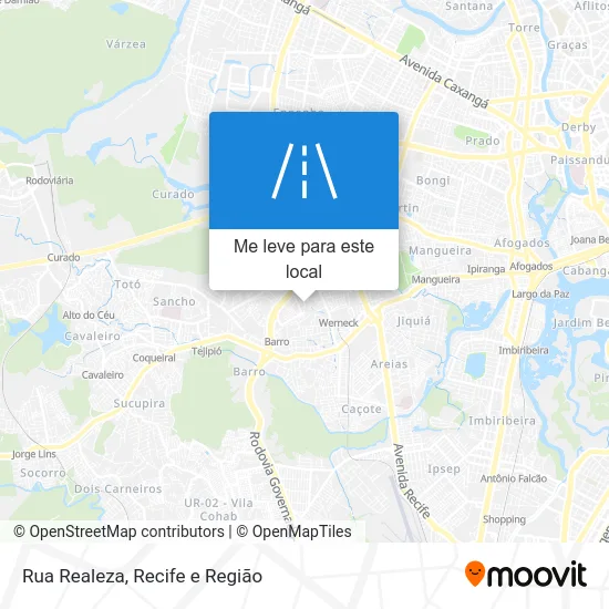 Rua Realeza mapa