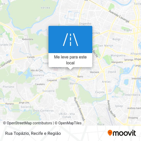 Rua Topázio mapa