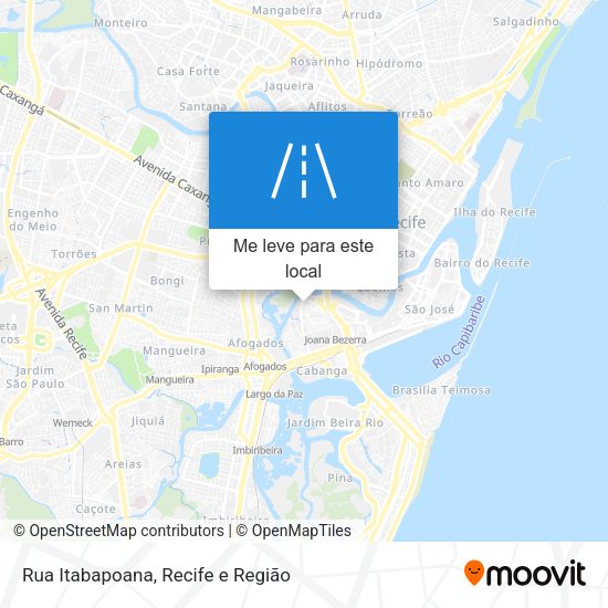 Rua Itabapoana mapa