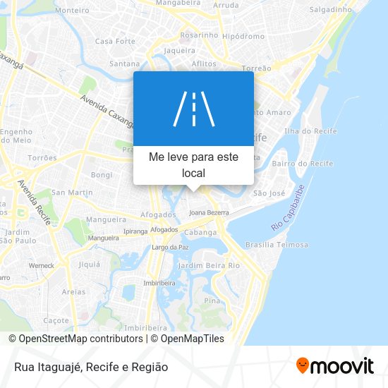 Rua Itaguajé mapa