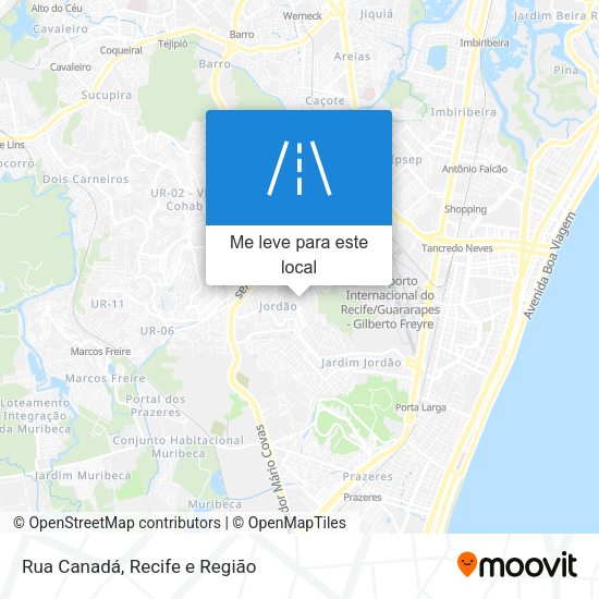 Rua Canadá mapa