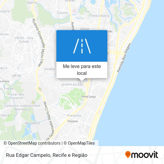Rua Edgar Campelo mapa