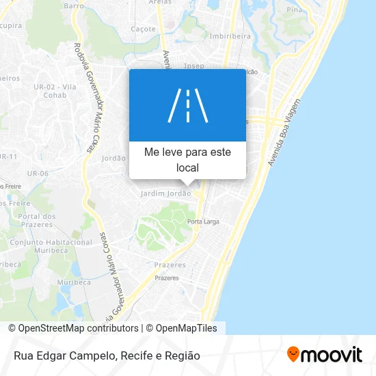 Rua Edgar Campelo mapa