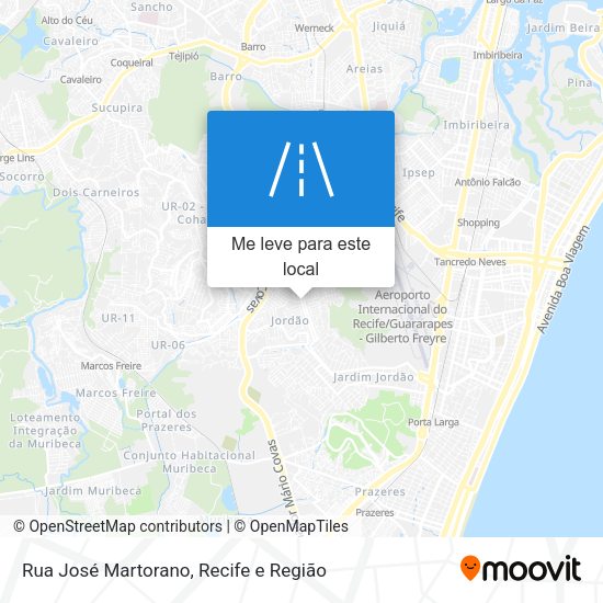 Rua José Martorano mapa