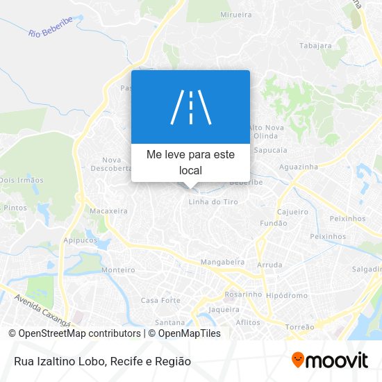 Rua Izaltino Lobo mapa