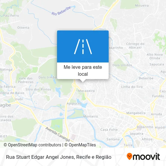 Rua Stuart Edgar Angel Jones mapa