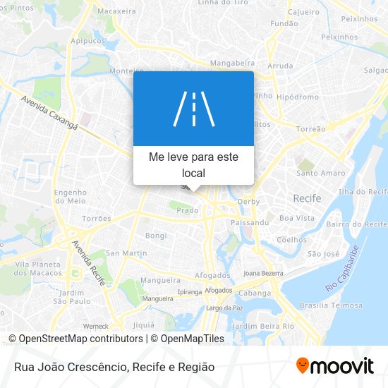 Rua João Crescêncio mapa