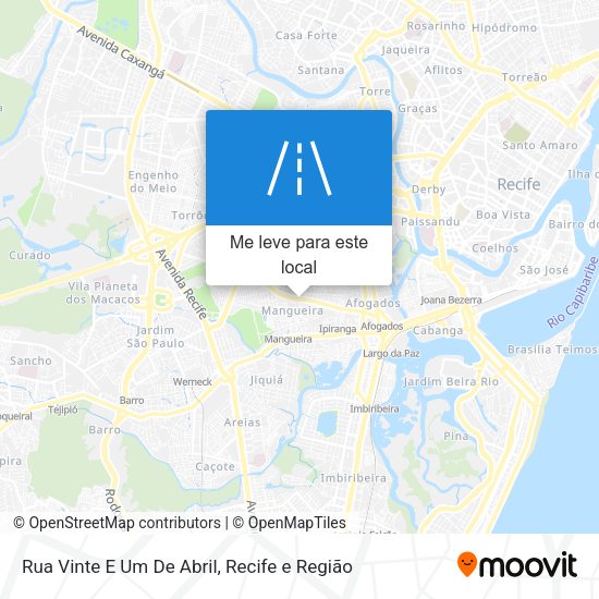 Rua Vinte E Um De Abril mapa