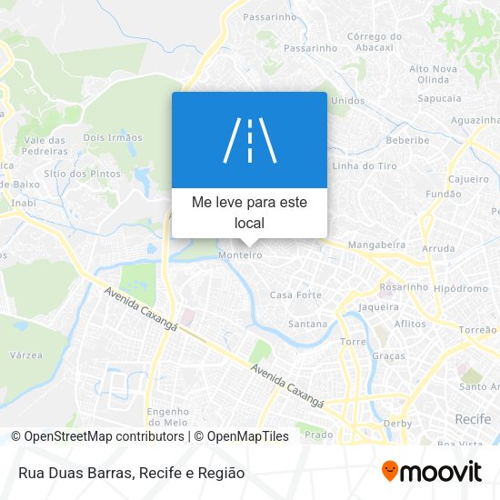 Rua Duas Barras mapa