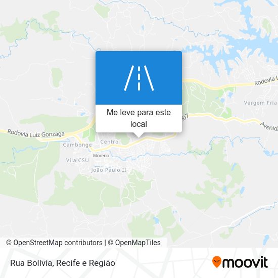 Rua Bolívia mapa