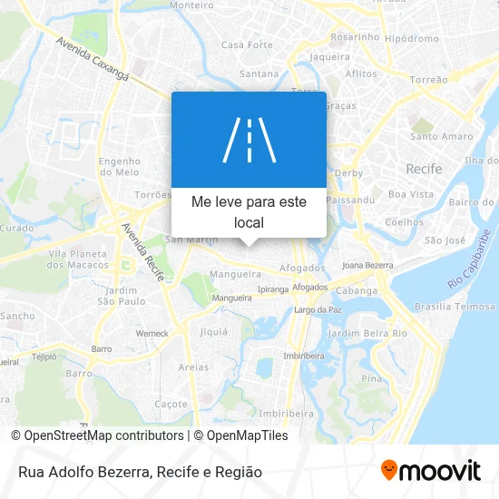 Rua Adolfo Bezerra mapa