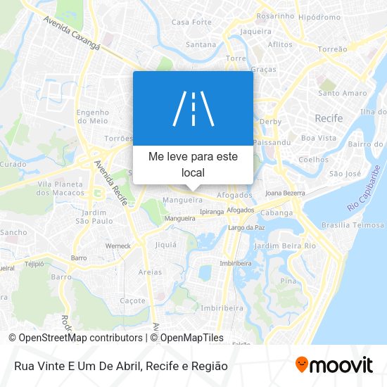 Rua Vinte E Um De Abril mapa