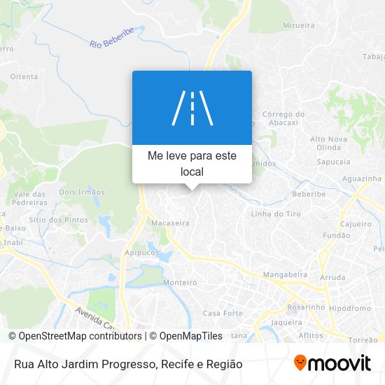 Rua Alto Jardim Progresso mapa
