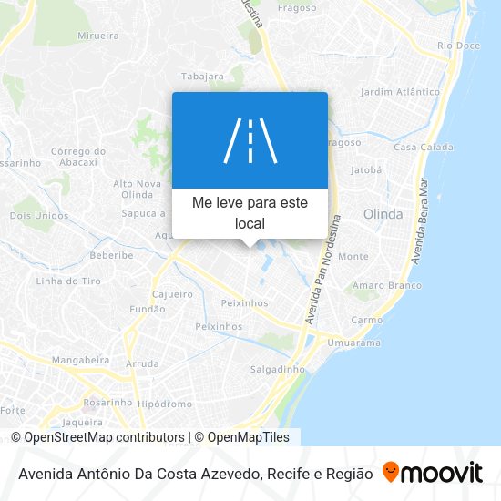 Avenida Antônio Da Costa Azevedo mapa