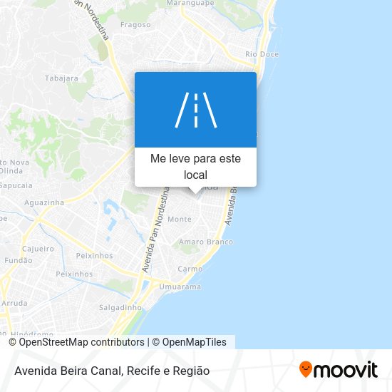 Avenida Beira Canal mapa