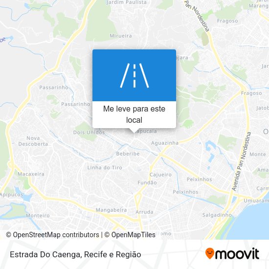 Estrada Do Caenga mapa