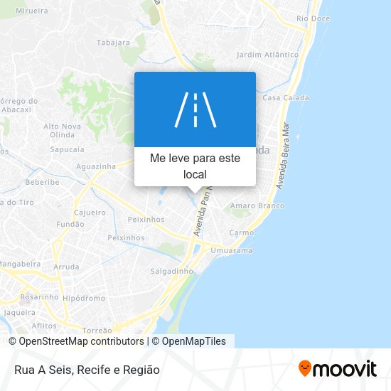 Rua A Seis mapa