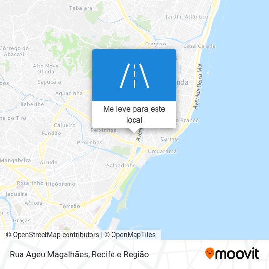 Rua Ageu Magalhães mapa