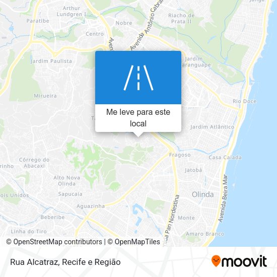 Rua Alcatraz mapa