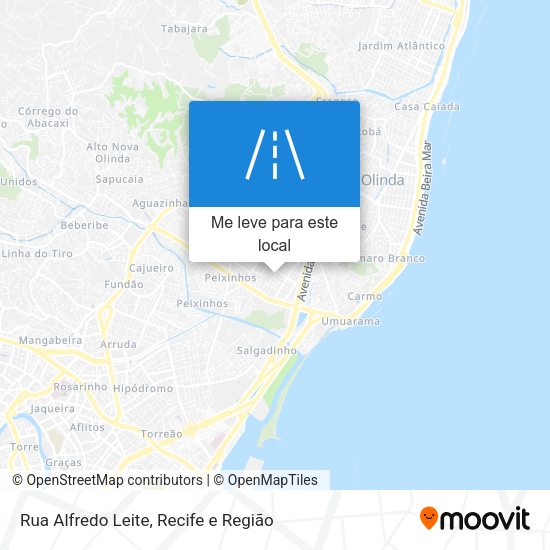 Rua Alfredo Leite mapa