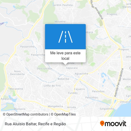 Rua Aluisio Baltar mapa