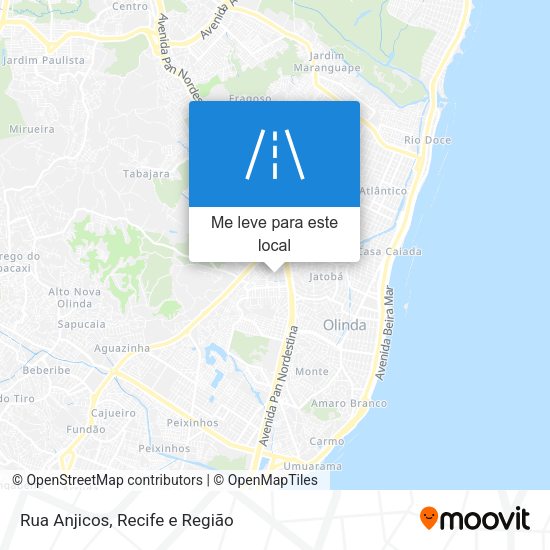 Rua Anjicos mapa