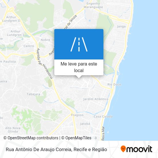 Rua Antônio De Araujo Correia mapa