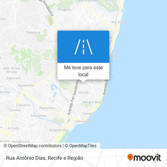 Rua Antônio Dias mapa