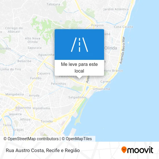 Rua Austro Costa mapa