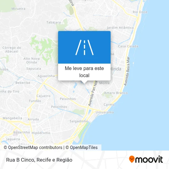 Rua B Cinco mapa