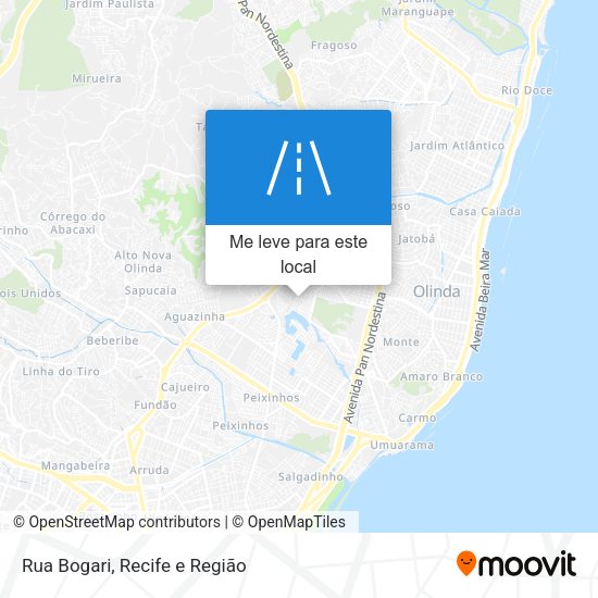 Rua Bogari mapa