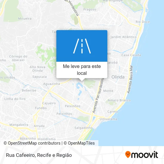 Rua Cafeeiro mapa