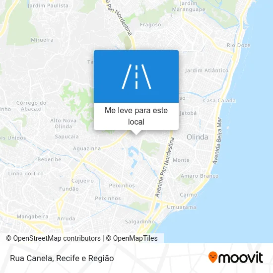 Rua Canela mapa