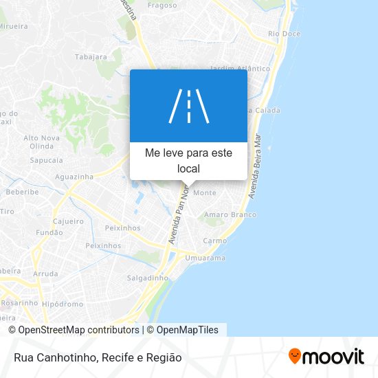Rua Canhotinho mapa