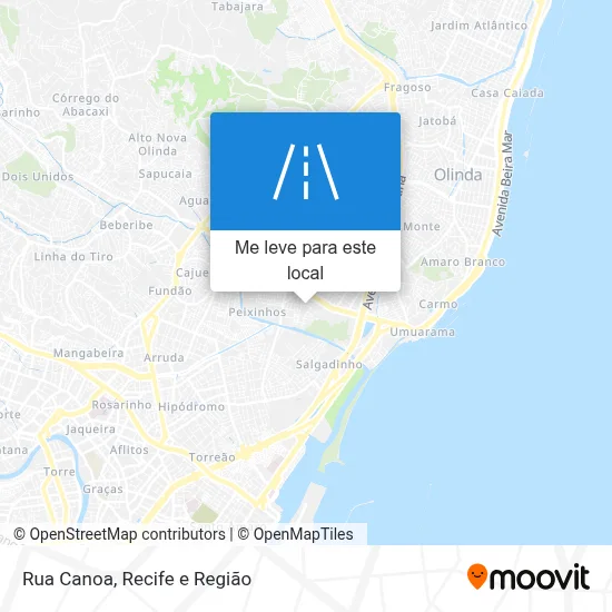 Rua Canoa mapa