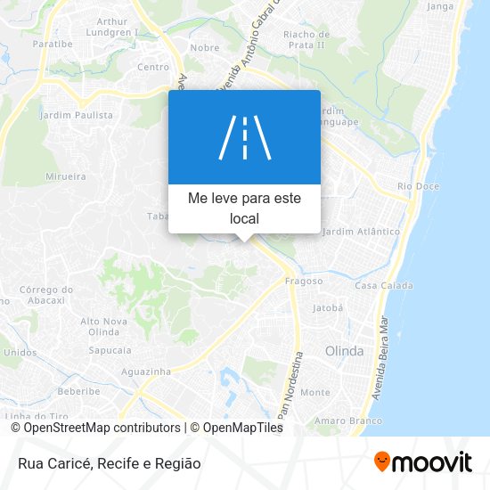 Rua Caricé mapa