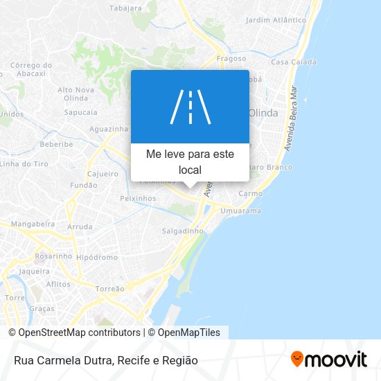 Rua Carmela Dutra mapa