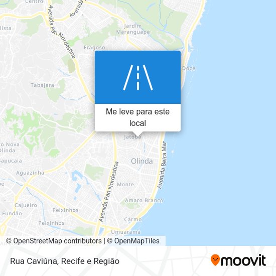 Rua Caviúna mapa