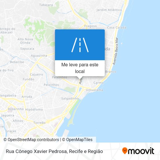 Rua Cônego Xavier Pedrosa mapa