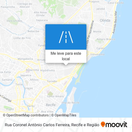 Rua Coronel Antônio Carlos Ferreira mapa