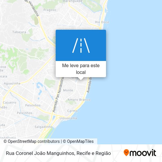 Rua Coronel João Manguinhos mapa